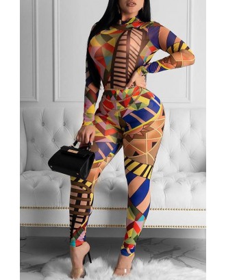 Lovely Party Printed Multicolor Two-piece Pants Set