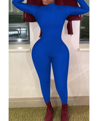Lovely Trendy Skinny Blue One-piece Jumpsuit