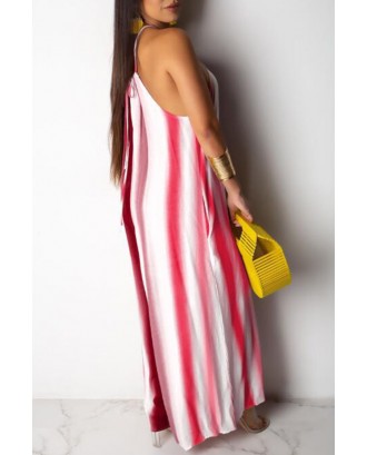Lovely Chic Striped Red One-piece Jumpsuit