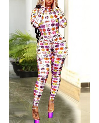 Lovely Trendy Printed Skinny Multicolor One-piece Jumpsuit
