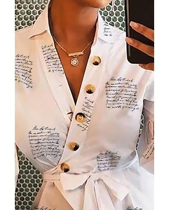 Lovely Work Buttons White Blouse