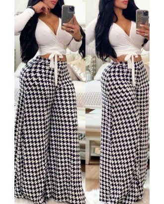 Lovely Casual Printed Loose White Pants