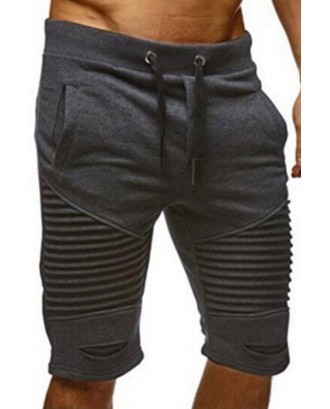 Lovely Casual Ruffle Design Dark Grey Shorts