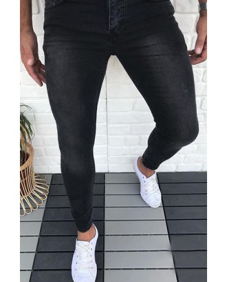Lovely Casual Basic Skinny Black Jeans